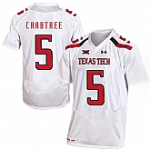 Texas Tech Red Raiders 5 Michael Crabtree White College Football Jersey Dzhi,baseball caps,new era cap wholesale,wholesale hats